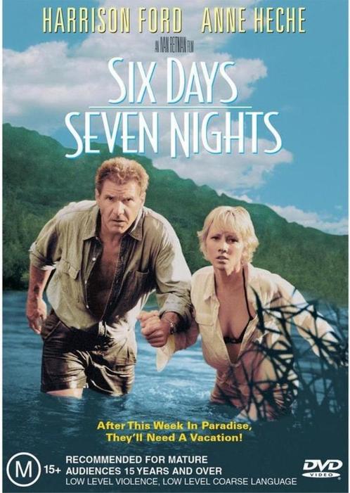 Six Days Seven Nights (1998) Dvd Zeldzaam ! Harrison Ford, Cd's en Dvd's, Dvd's | Avontuur, Gebruikt, Alle leeftijden, Ophalen of Verzenden