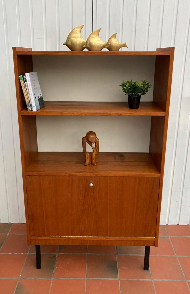 Bibliotheek Scandinavisch vintage, Huis en Inrichting, Kasten | Boekenkasten, Gebruikt, Metaal, Ophalen