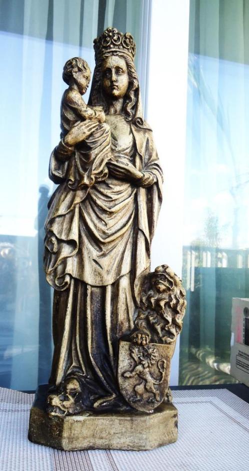 Religion Sainte Marie avec enfant statue aspect bois H 51😍, Antiquités & Art, Antiquités | Objets religieux, Enlèvement ou Envoi