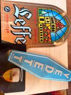 Red Bull ijsemmer + Belgische bierreclame borden, Verzamelen, Biermerken, Ophalen, Gebruikt, Reclamebord, Plaat of Schild, Leffe