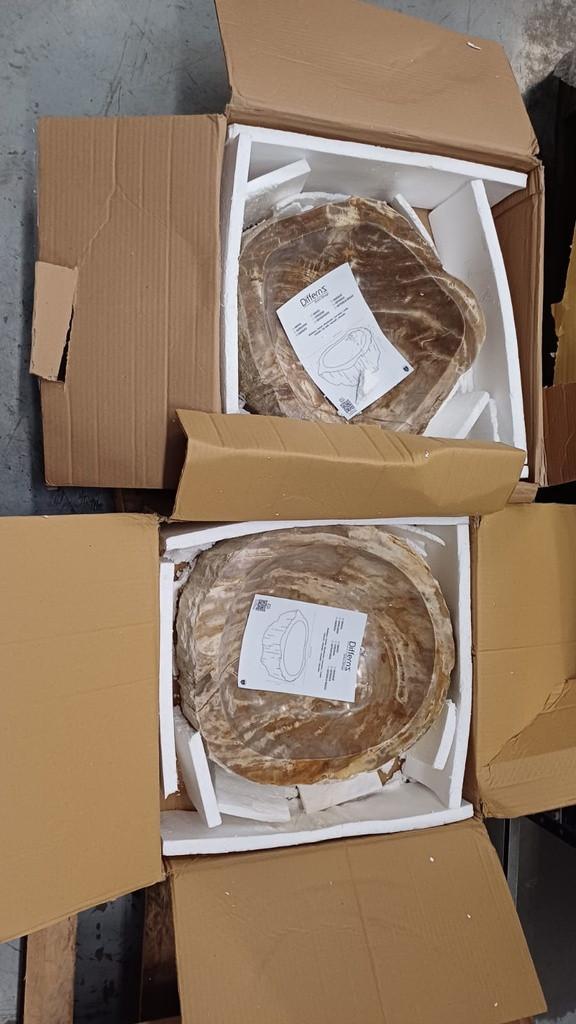 Differnz versteend houten aanrechtspoelbak/spoelbak, Doe-het-zelf en Bouw, Sanitair, Nieuw, Wastafel, Ophalen