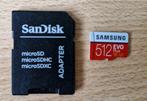 Carte micro SD Samsung 512 Go avec adaptateur, TV, Hi-fi & Vidéo, Photo | Cartes mémoire, Comme neuf, SD, Samsung, Enlèvement ou Envoi