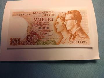 set  Bankbiljetten 50 frank 16.5.1966 beschikbaar voor biedingen