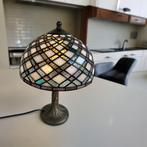 Vintage tiffany tafellamp / glas in lood verlichting, Glas, Gebruikt, Ophalen of Verzenden