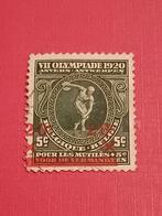 Olympische spelen Antwerpen 1920, Postzegels en Munten, Ophalen of Verzenden, Overige landen, Gestempeld