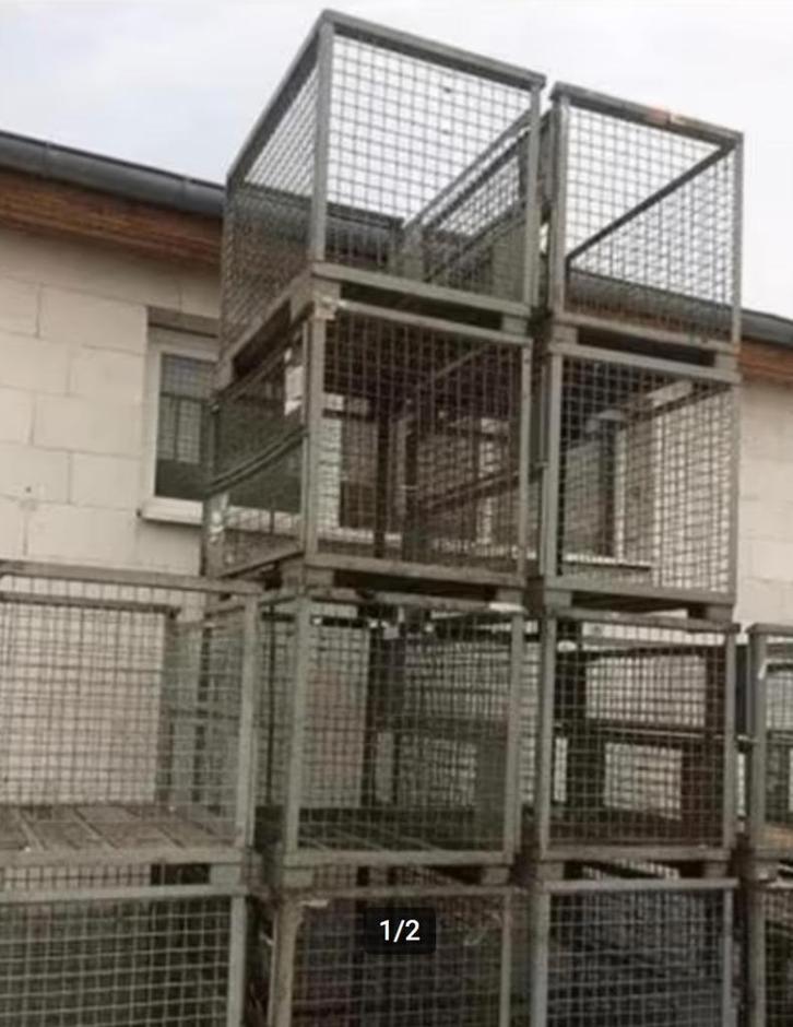 Partij van 10 stuks gitterbox gitterboxen, Doe-het-zelf en Bouw, Kratten en Dozen, Gebruikt, Ophalen