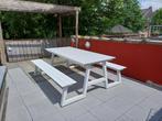 Picknick tafel wit aluminium, Tuin en Terras, Picknicktafels, Ophalen, Zo goed als nieuw, Aluminium