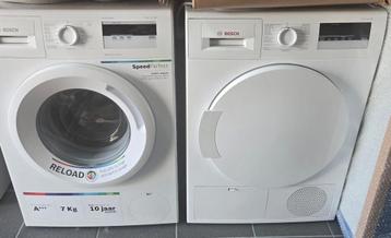 SÈCHE-LINGE+MACHINE À LAVER, 6 à 8 kg, Enlèvement, Utilisé, 85 à 90 cm