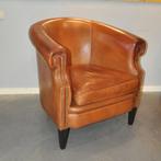 Schaapslederen clubfauteuil (cognac), Ophalen of Verzenden