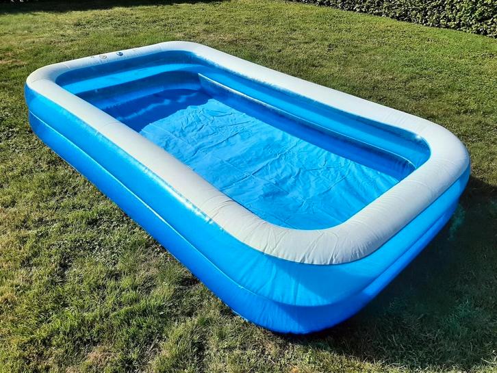 Opblaasbaar zwembad (rechthoekig), Tuin en Terras, Zwembaden, Zo goed als nieuw, Opblaaszwembad, Minder dan 80 cm, 200 tot 400 cm