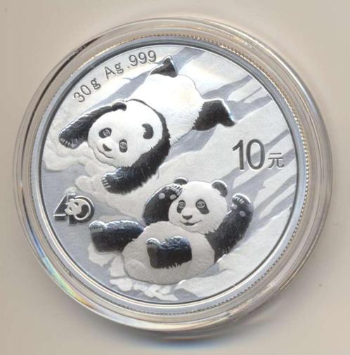 China 30 gram Zilveren panda 2022, Postzegels en Munten, Edelmetalen en Baren, Zilver, Ophalen of Verzenden
