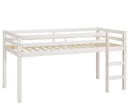 Bed voor tieners, Huis en Inrichting, Slaapkamer | Bedden, Zo goed als nieuw, Eenpersoons, 90 cm, 200 cm, Hout, Wit, Ophalen