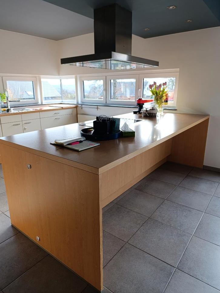 Cuisine équipée (démontée), Maison & Meubles, Cuisine | Cuisines complètes, Utilisé, Cuisine d'angle, Blanc, Synthétique, Avec îlot