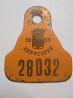 oude email fietsplaat 1929 antwerpen taksplaat emaille, Antiek en Kunst, Antiek | Email, Verzenden