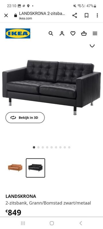 Comfortabele tweezit Landskrona Ikea (witte uitvoering!), Enlèvement, Utilisé