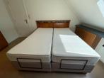 Boxspring elektrisch, Huis en Inrichting, Slaapkamer | Boxsprings, Ophalen, Gebruikt, Beige, Tweepersoons