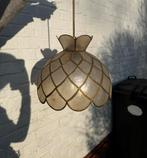 Vintage capiz venster schelpen tiffany hanglamp Art Deco, Ophalen, Gebruikt, Art Deco, Tiffany, Jugendstil, Glas