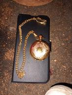 GOUDEN ZAKHORLOGE MET BIJHORENDE GOUDEN KETTING, Overige merken, Zakhorloge, Ophalen of Verzenden, Zo goed als nieuw