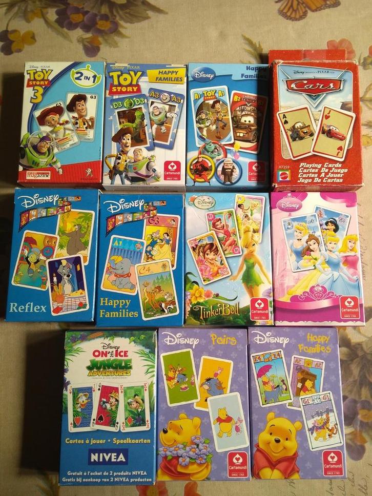 Disney speelkaarten Winnie the Pooh, toy story, Tinkerbell, Verzamelen, Speelkaarten, Jokers en Kwartetten, Zo goed als nieuw