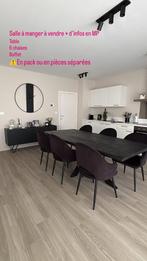 Salle à manger complète a vendre, Maison & Meubles, Ameublement | Revêtements de sol, Enlèvement, Comme neuf, Noir