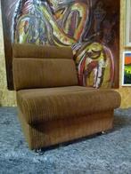 vintage modulaire fauteuil zetel velours 70er, Ophalen of Verzenden, Huis en Inrichting