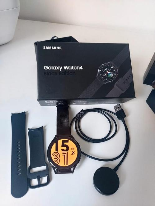 Galaxy Watch 4 Black Edition horloge, Handtassen en Accessoires, Smartwatches, Nieuw, Conditie, Ophalen of Verzenden