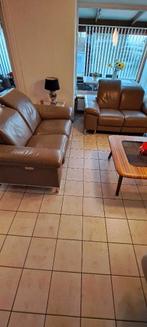 Moderne salon in kwaliteitsleder, Ophalen, Zo goed als nieuw, Leer, Modern