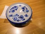 Assiettes en grès bleu / 4 pcs, Ophalen of Verzenden