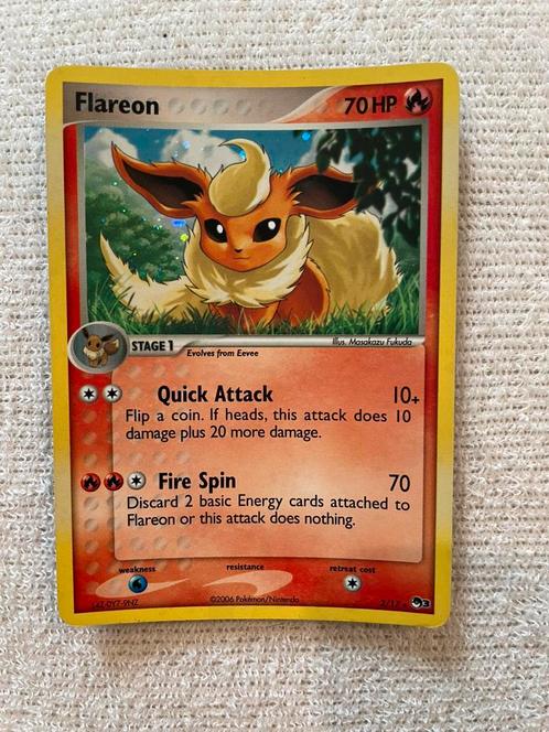 Flareon Pop series 3, Hobby en Vrije tijd, Verzamelkaartspellen | Pokémon, Gebruikt, Losse kaart, Foil, Ophalen of Verzenden