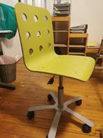 Chaise de bureau bois vert, Maison & Meubles, Vert, Chaise de bureau, Utilisé, Enlèvement ou Envoi