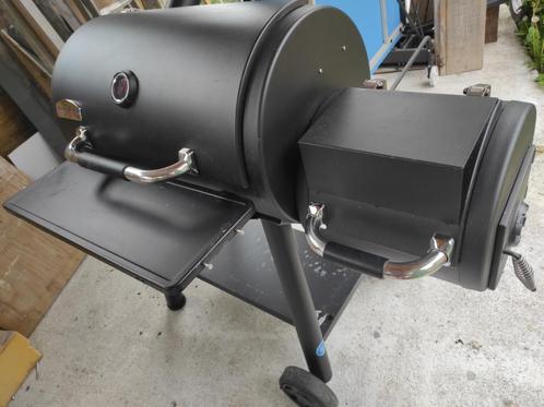 Barbecue Bois Broil King Offset Smoker 500, Tuin en Terras, Houtskoolbarbecues, Zo goed als nieuw, Met accessoires, Ophalen