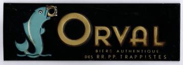 Bier van R.P. Trappist - Reclamebord van Orval beschikbaar voor biedingen