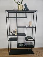 Zwart metalen rek/kast pomax, Huis en Inrichting, Ophalen, 50 tot 100 cm, Zo goed als nieuw, Metaal