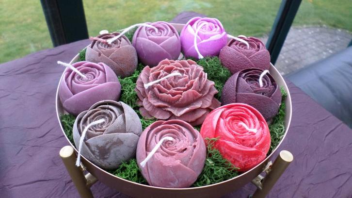 Leuke geurkaarsenset, Huis en Inrichting, Woonaccessoires | Kandelaars en Kaarsen, Metaal, Ophalen of Verzenden