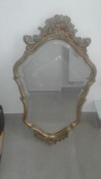 Oude antieke barok spiegel, Antiek en Kunst, Minder dan 100 cm, Minder dan 50 cm, Ophalen, Ovaal