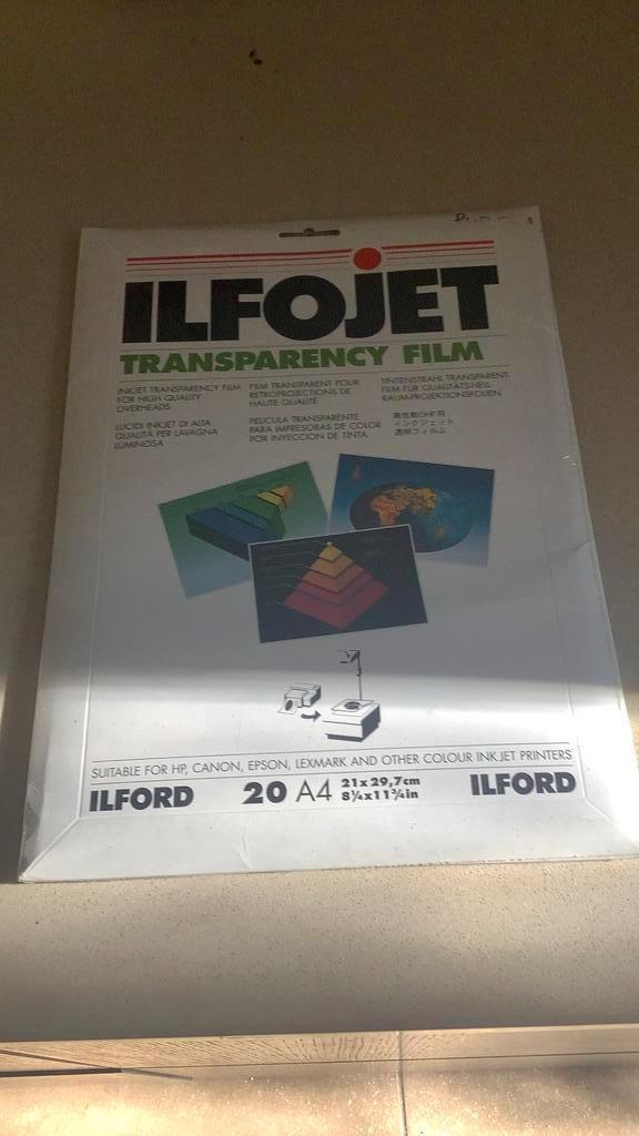 Ilfojet transparant print papier inkjet a4, Audio, Tv en Foto, Fotografie | Fotopapier, Nieuw, Ophalen of Verzenden