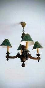 Jolie lustre ancien en bois en très bon état., Ophalen, Zo goed als nieuw, Hout, Vintage