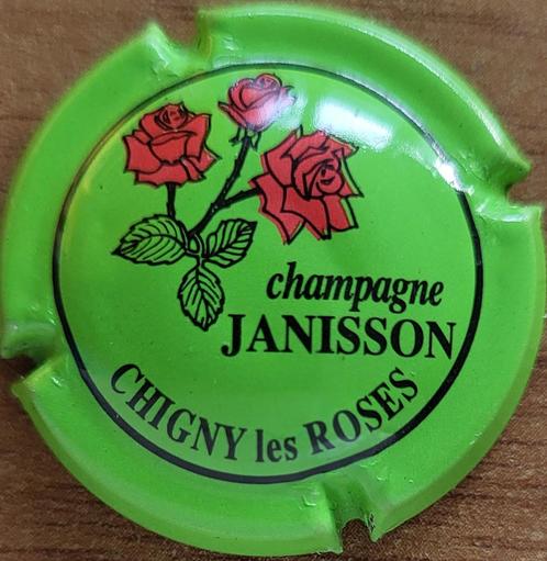 Champagnecapsule Philippe JANISSON Lichtgroen & zwart nr.11, Verzamelen, Wijnen, Nieuw, Champagne, Frankrijk, Ophalen of Verzenden
