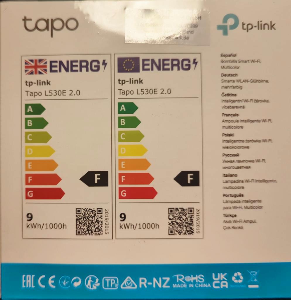 ② Ampoule LED Connectée Tapo L530E Multicolore (Lot de 2
