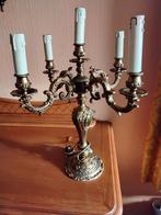 Antieke massief koperen kandelaar 500mm hoog, Antiek en Kunst, Ophalen