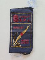 Vintage Ecusson  Hainaut S.P.J. - Zwem brevet Nageur Sportif, Ophalen of Verzenden, Gebruikt, Overige typen