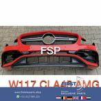 W117 C117 X117 CLA45 FACELIFT AMG VOORBUMPER ROOD COMPLEET +, Gebruikt, Voor, Mercedes-Benz, Ophalen of Verzenden