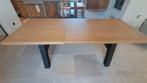 Eiken uitrekbare tafel 1m op 1m90 uitrekbaar tot 2m40, Huis en Inrichting, Tafels | Eettafels, Ophalen