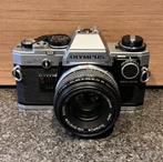 Olympus OM10 analoge camera + lenzen + accessoires, Ophalen, Gebruikt, Spiegelreflex, Olympus