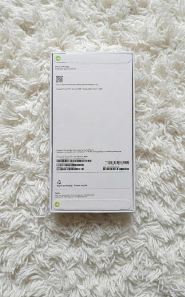 Iphone 17 Pro Max -1TB, Telecommunicatie, Mobiele telefoons | Apple iPhone, Nieuw, 1 TB, Zilver, Ophalen of Verzenden