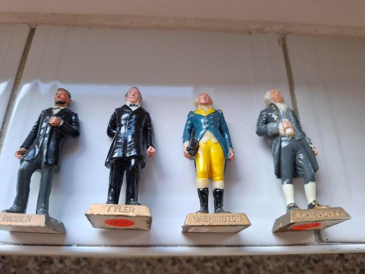 4 US-presidenten van MARX  60mm, Hobby en Vrije tijd, Modelbouw | Figuren en Diorama's, Gebruikt, Figuur of Figuren, Groter dan 1:35