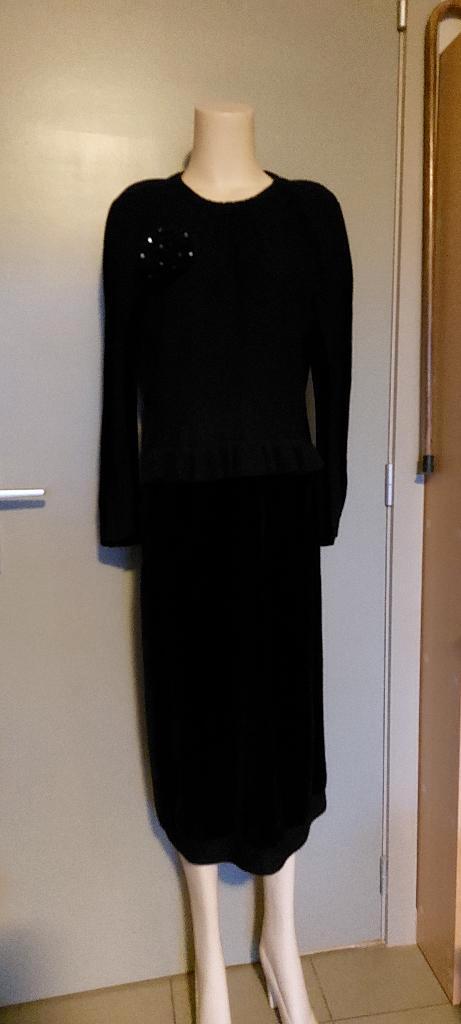 Mooi feestelijk midi kleed Sonia Rykiel in zwarte velours, Kleding | Dames, Jurken, Nieuw, Maat 36 (S), Zwart, Onder de knie, Ophalen of Verzenden