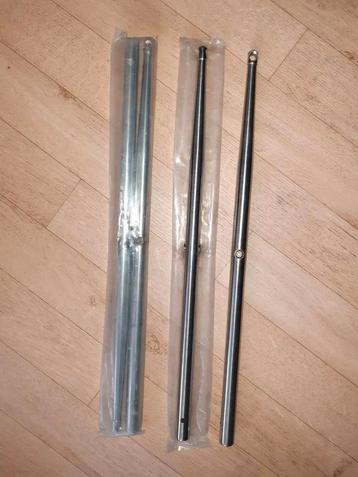 4 RELING SCEPTERS IN ZEEWAARDIGE 316 HOOGGLANS INOX  beschikbaar voor biedingen