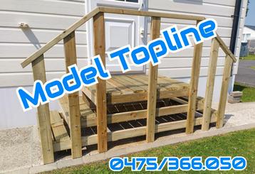 Houten opstaptrappen voor Stacaravans/Chalets  beschikbaar voor biedingen