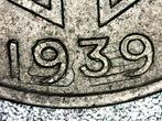 Variatie 10 cts 1939 Nl België geschokte munten (datum), Metaal, Losse munt, Verzenden